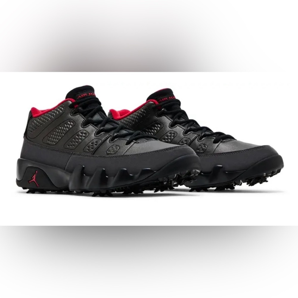 Jordan 9 Golf Shoe Black and Red